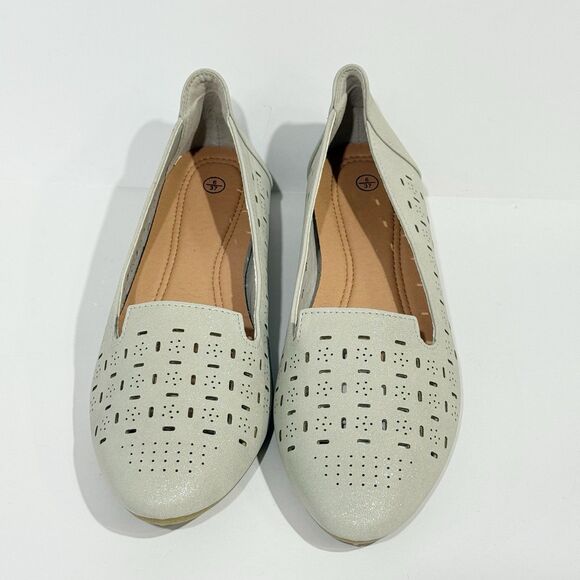 Rominz Women's Flats Shoes Comfortable Grey PU Leather Ballet Flats Size 6 - Picture 14 of 16